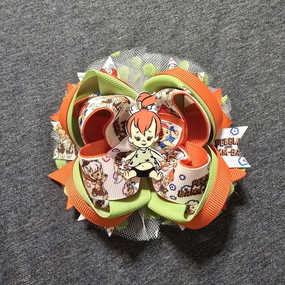 Colorful Cartoon Character Hair Bow for Kids